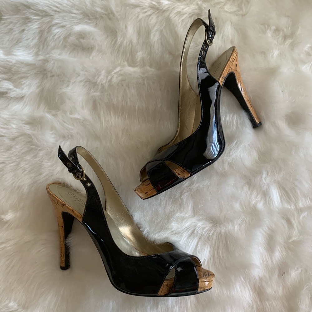 Guess Patent Leather Sling-back Heels